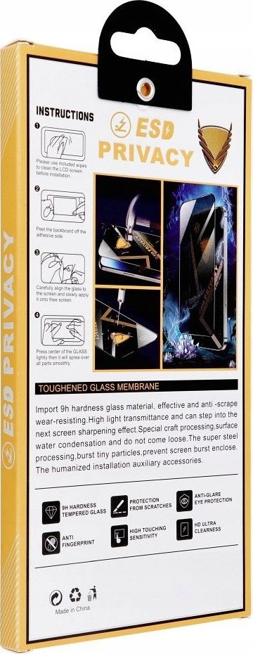 Xham mbrojtës privatësie OG Premium për Samsung Galaxy A24 4G dhe A25, tempered glass, i zi