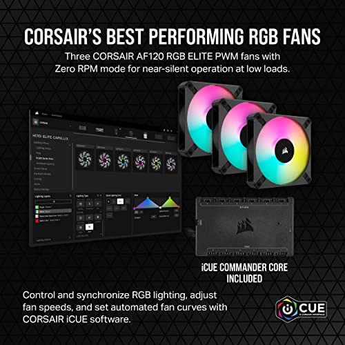 Ftohës uji për CPU Corsair iCUE H150i Elite Capellix XT, 360mm, RGB, i zi, i rinovuar