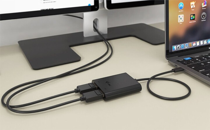 Konvertues i-tec USB-C Dual 4K/60Hz (single 8K/30Hz) DP Video Adapter