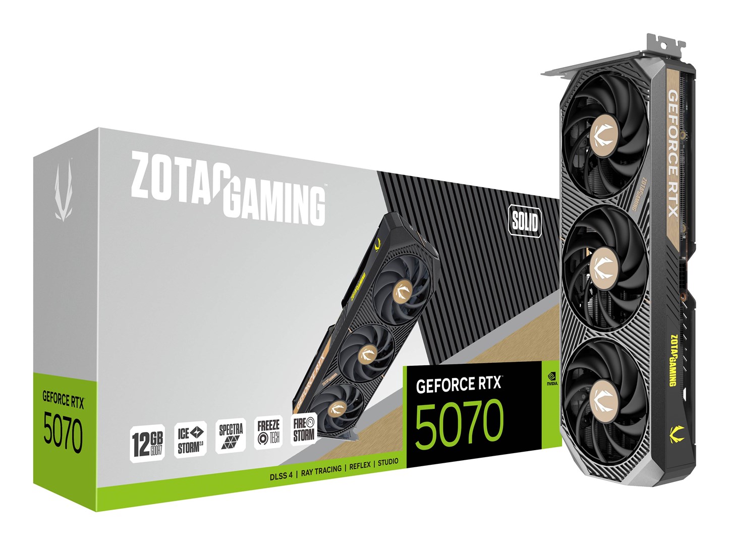 Kartelë grafike Zotac GAMING GeForce RTX 5070 SOLID NVIDIA 12 GB GDDR7