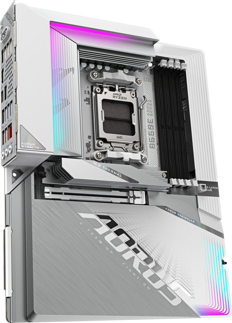 Матична плоча Gigabyte B650E AORUS STEALTH ICE, ATX, DDR5, AMD EXPO, Wi-Fi 7, бела