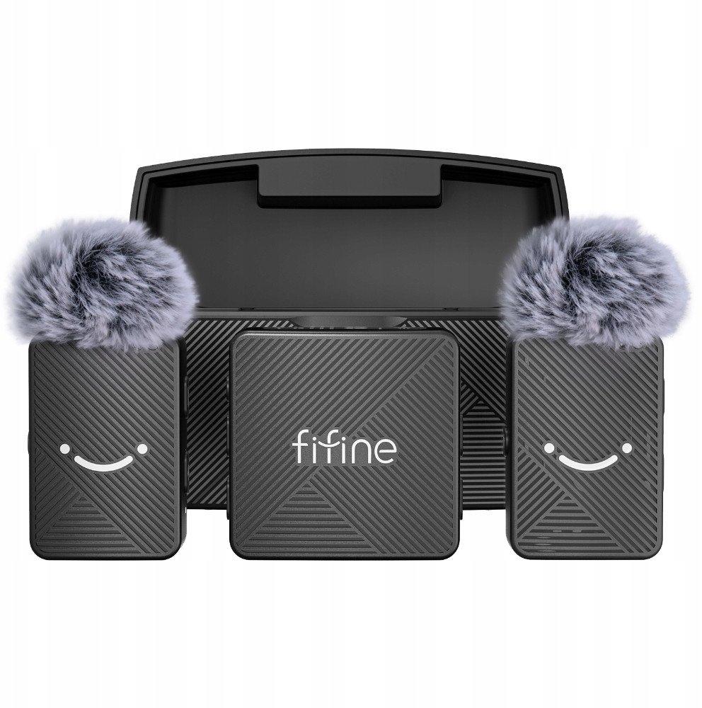 Mikrofon wireless Fifine M9, kondenzator, për PC dhe streaming, i zi