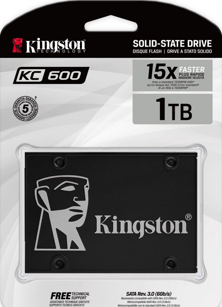 Disk SSD Kingston KC600, 1TB, 2.5" SATA III