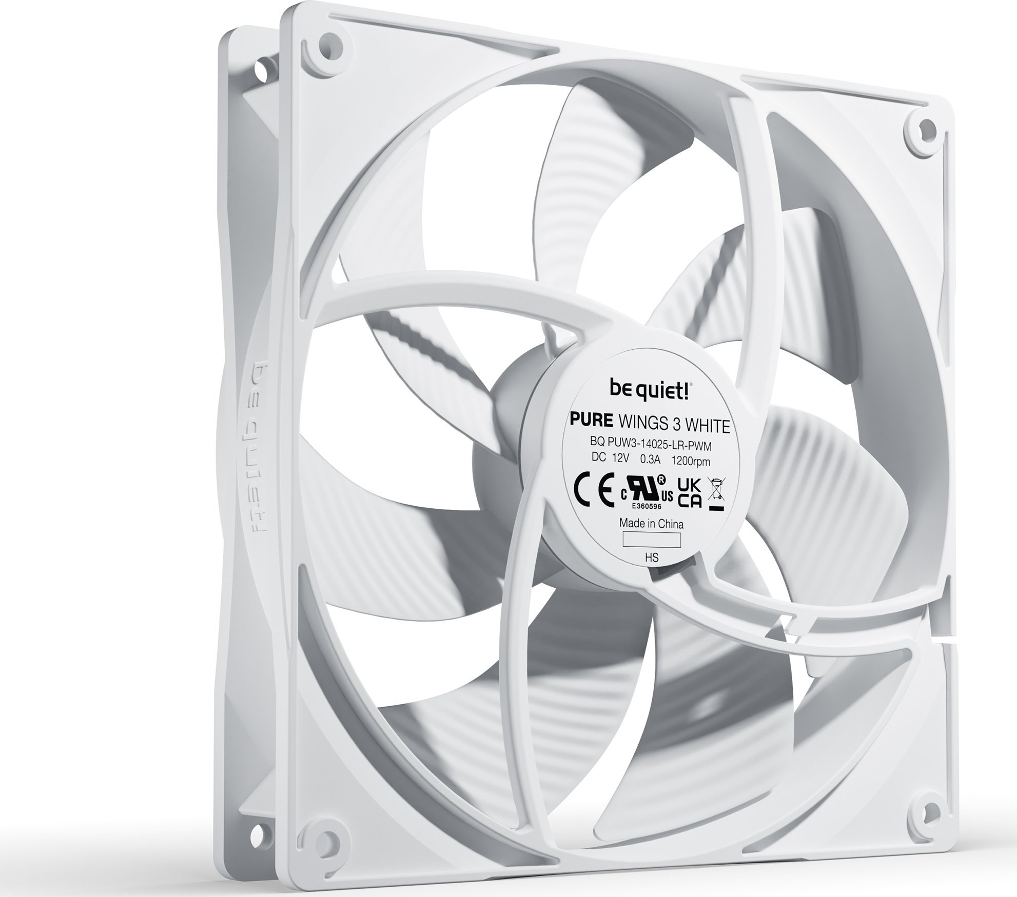 Ventilator PC be quiet Pure Wings 3 BL112, 140mm, PWM, i bardhë