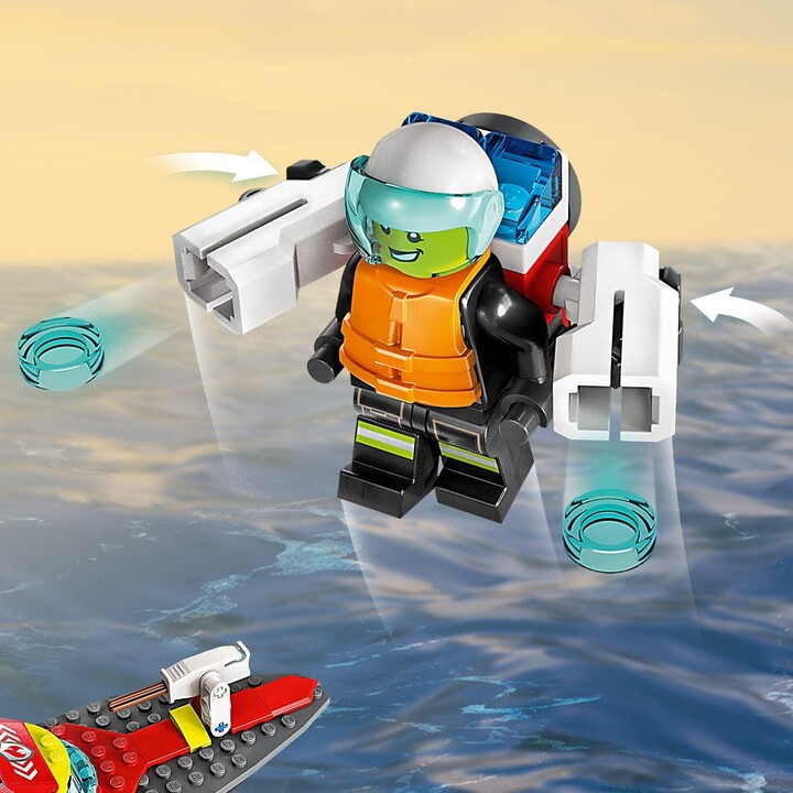 Set LEGO® City 60373 Fire Rescue Boat and Boat, 144 pjesë