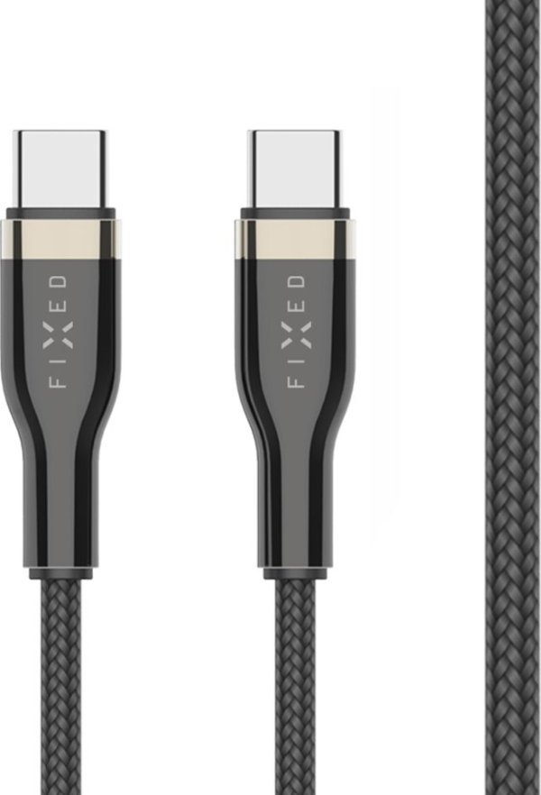 Kabëll FIXED USB C në USB C, 2m, 100W PD, i zi