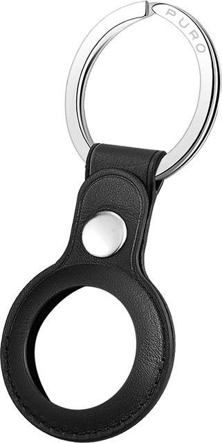 Mbajtëse Puro për Apple AirTag Leather Sky, lëkurë, e zezë