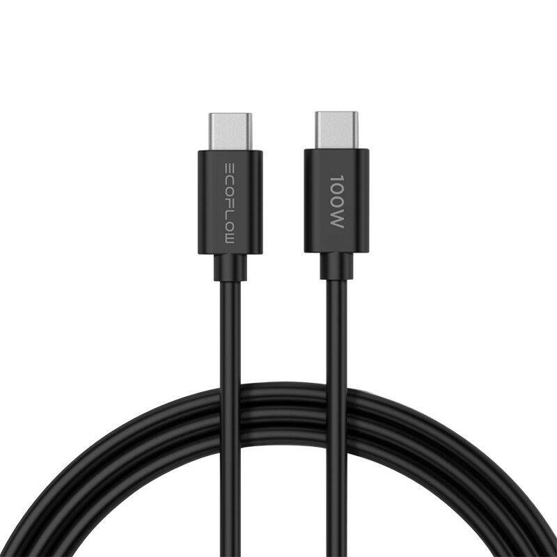 Karikues murale EcoFlow 65W GaN, 3 porta USB, me kabllo USB C, argjendtë