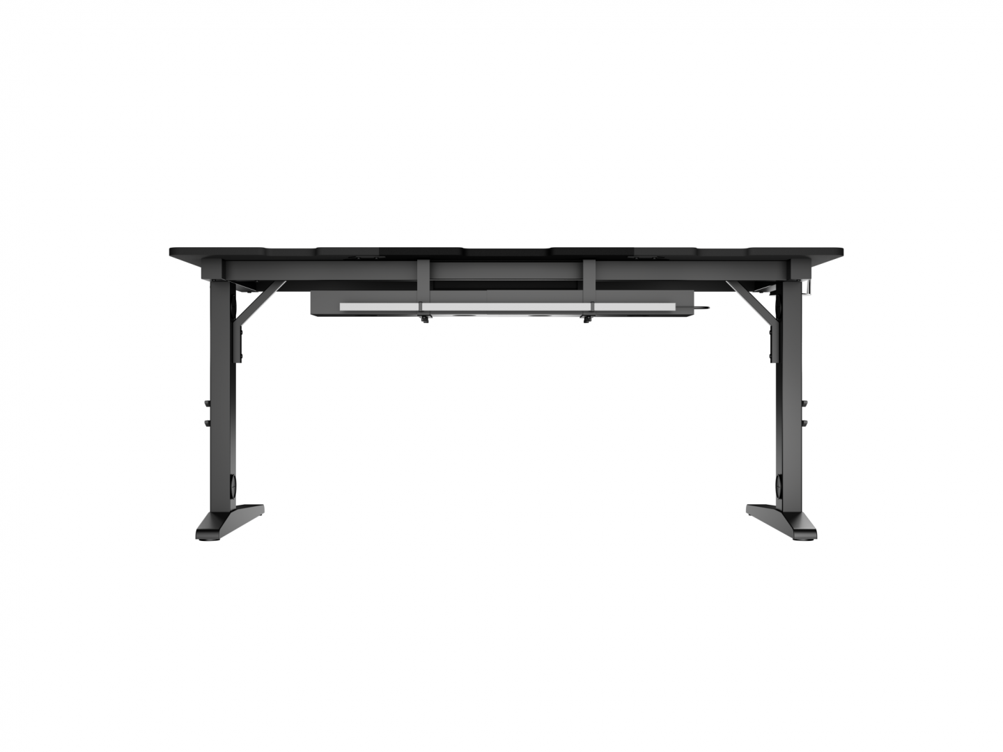 Tavolinë gaming Genesis Holm Modular 160, 160cm, ndriçim RGB, e zezë