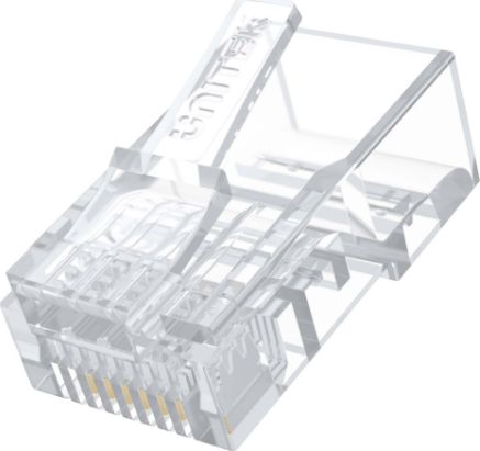 Konektor rrjeti Unitek RJ45, Cat.6, 100 copë, transparent