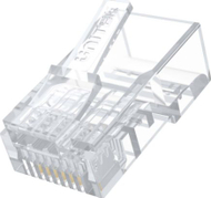 Konektor rrjeti Unitek RJ45, Cat.6, 100 copë, transparent