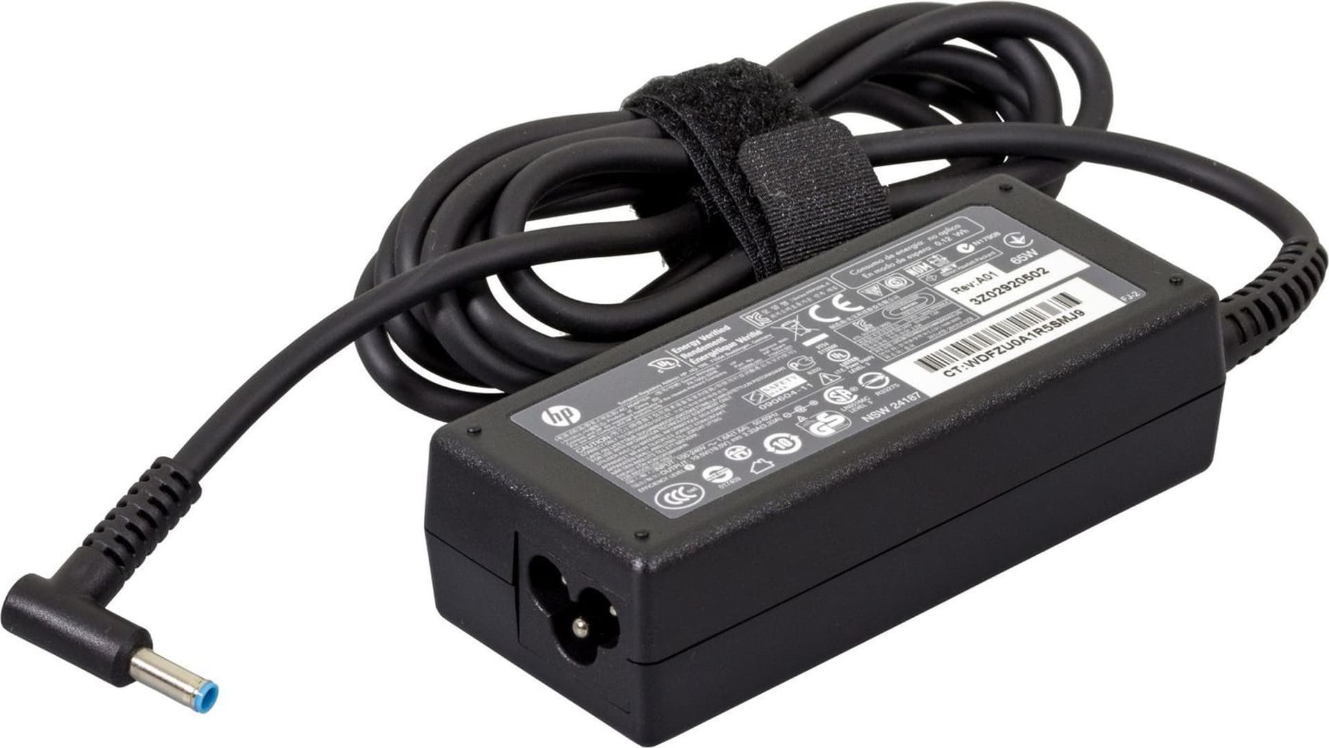 Adapter karikues HP 65W AC, lidhës 4.5mm, i zi