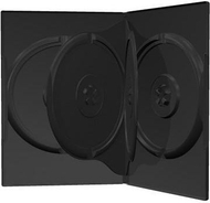 Kuti plastike MediaRange Videobox BOX17, për CD/DVD, kapacitet 4 disqe, paketim 50 copë, e zezë