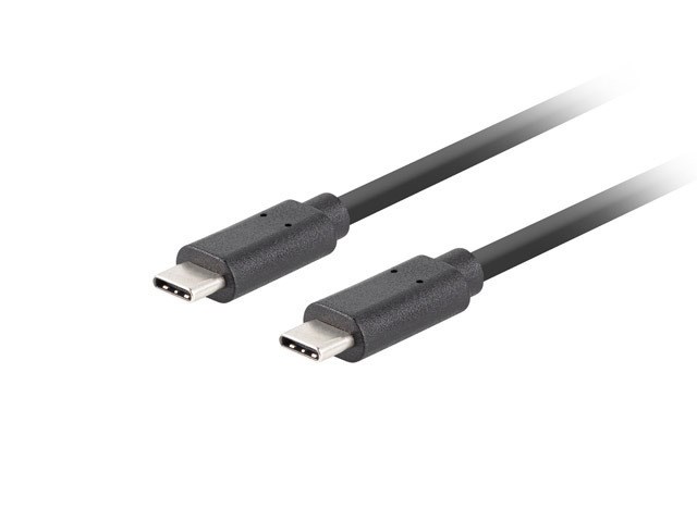 Kabllo Lanberg, USB Type-C / USB Type-C, 0.5 m, e zezë