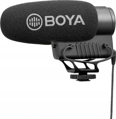 Mikrofon shotgun Boya BY-BM2040, super cardioid, për kamera dhe smartphone, i zi