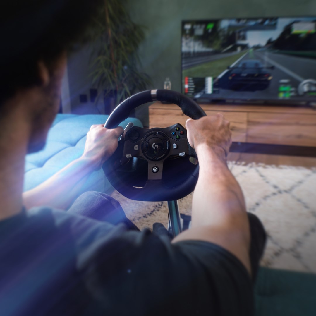 Timon dhe pedale për lojëra Logitech G G920 Driving Force Racing Wheel, i zi