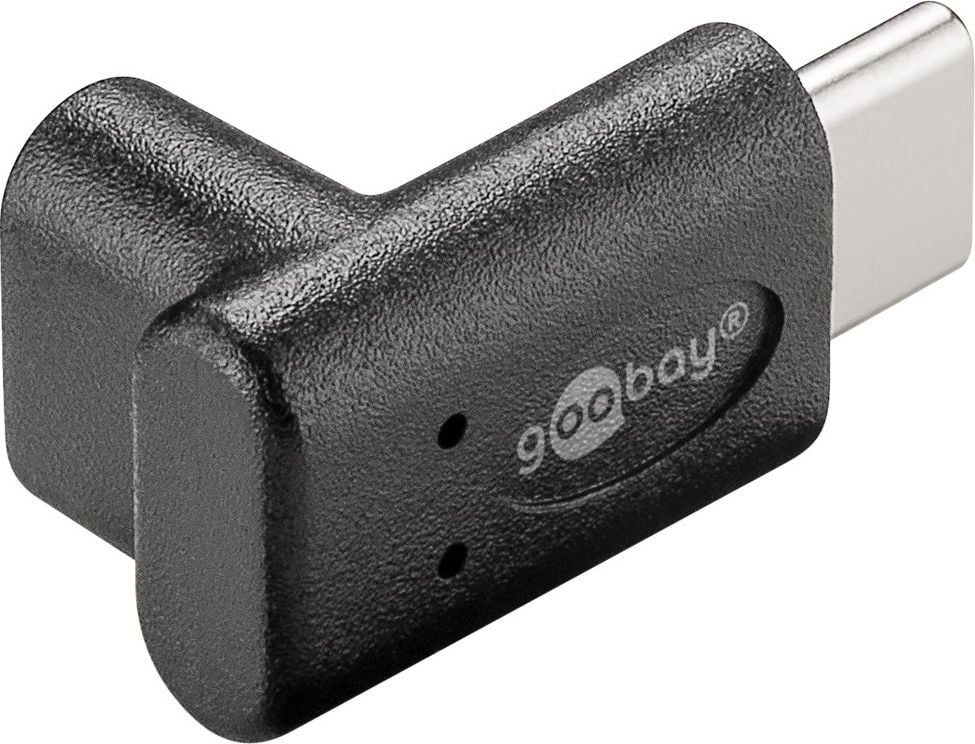 Adapter USB Type C Goobay, USB C F në USB C M, 90°, i zi