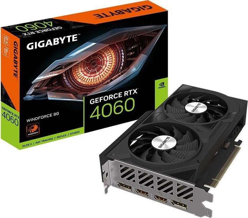 Kartelë grafike Gigabyte GeForce RTX 4060 Windforce 8GB GDDR6