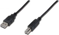 Kabllo Assmann USB A - MicroB (AK-300102-010-S), 1m, e zezë