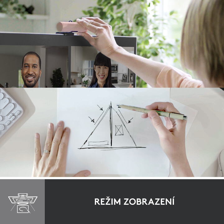 Ueb kamerë Logitech Brio 500, rozë