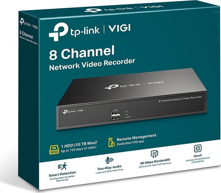 Video rekorder rrjeti TP-Link VIGI NVR1008H, 8 kanale, Full HD 1080p, i zi