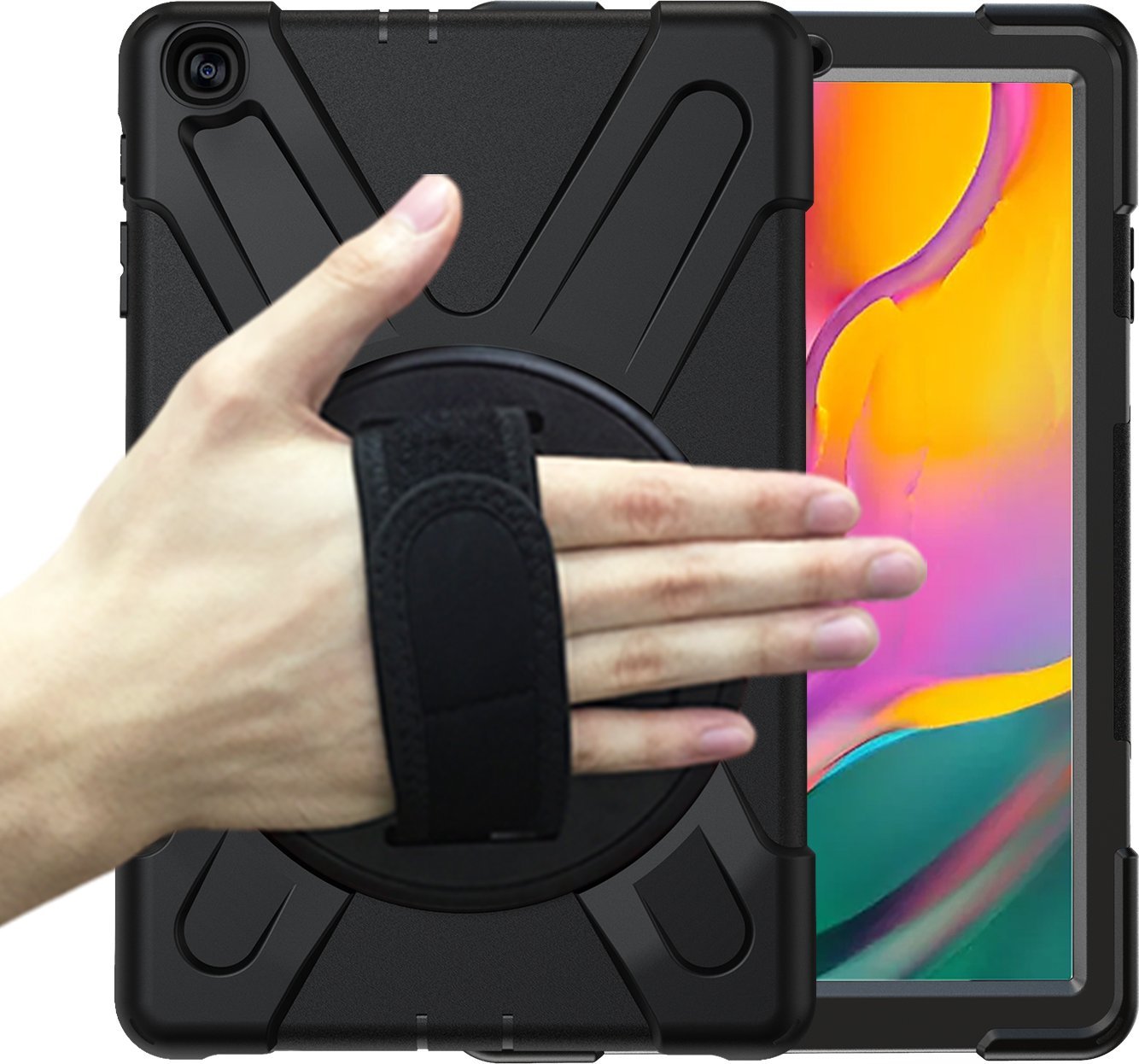 Mbështjellëse tablet eStuff Samsung Galaxy Tab A 10.1, model 2019, tip cover, e zezë