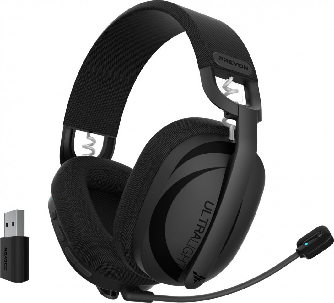 [OUTLET] Kufje PREYON Tornado Fly PTF40B, të zeza				