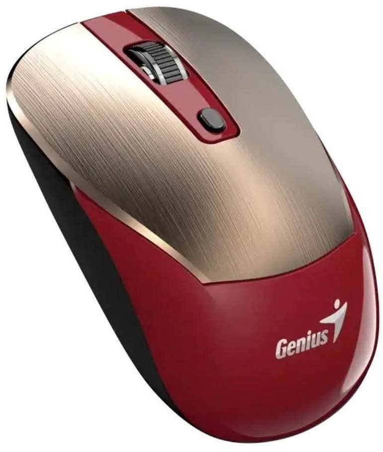 Безжичен глушец Genius NX-7125, 1200 DPI, оптички, црвено-златен