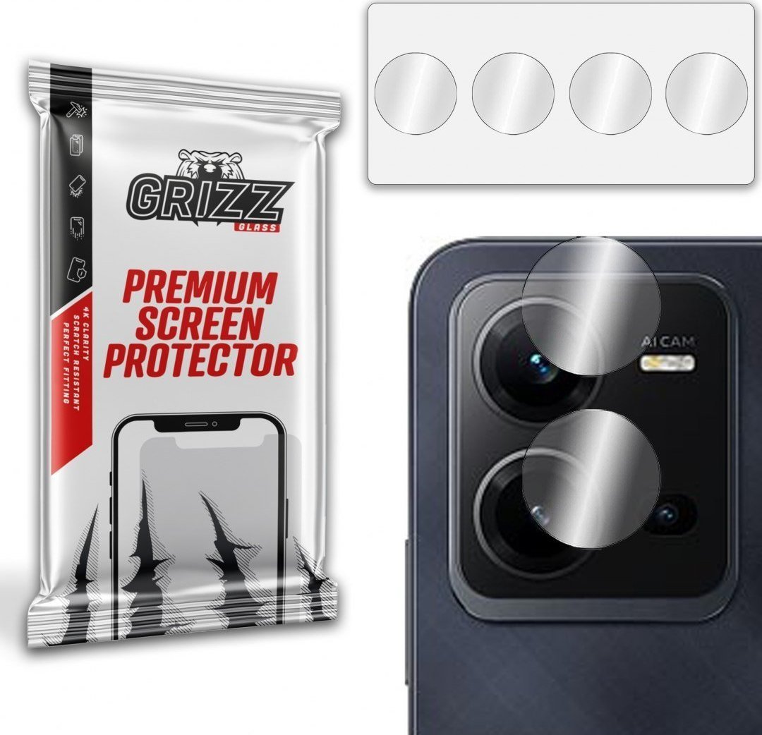 Xham mbrojtës kamere GrizzGlass për Vivo V25e, set 2 copë, transparent