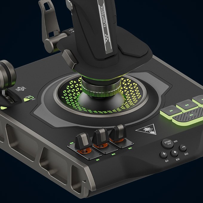 Joystick HOTAS Turtle Beach VelocityOne Flightdeck, me throttle, ekran me prekje, i zi