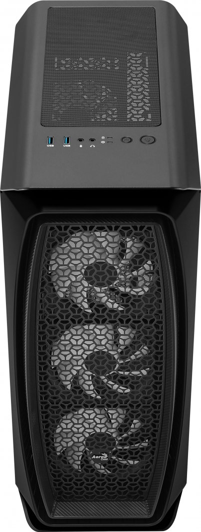 Kasë Aerocool Aero One Frost, e zezë, Midi Tower