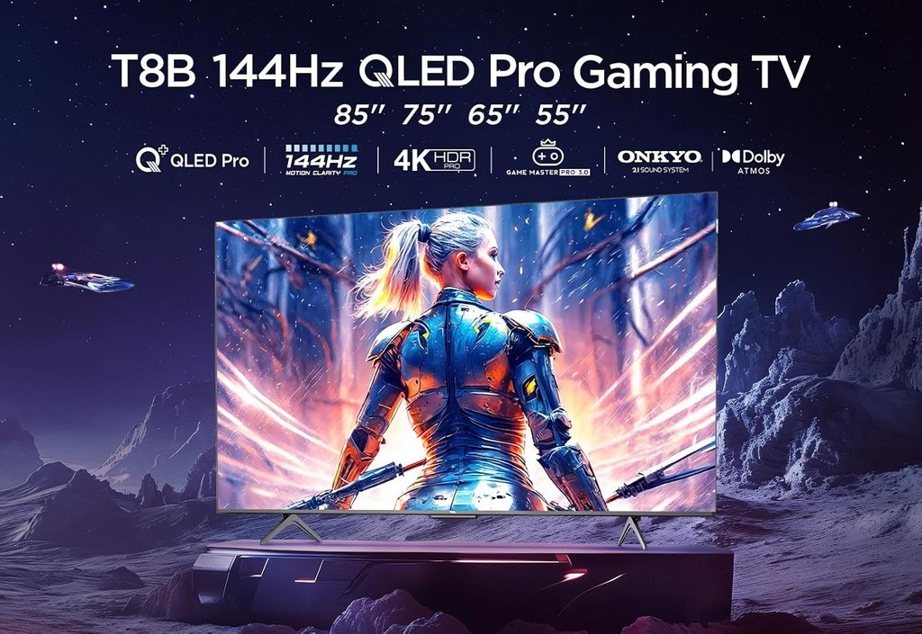 Televizor QLED TCL 65T8BX1, 65", 4K Ultra HD, Smart Google TV, i zi