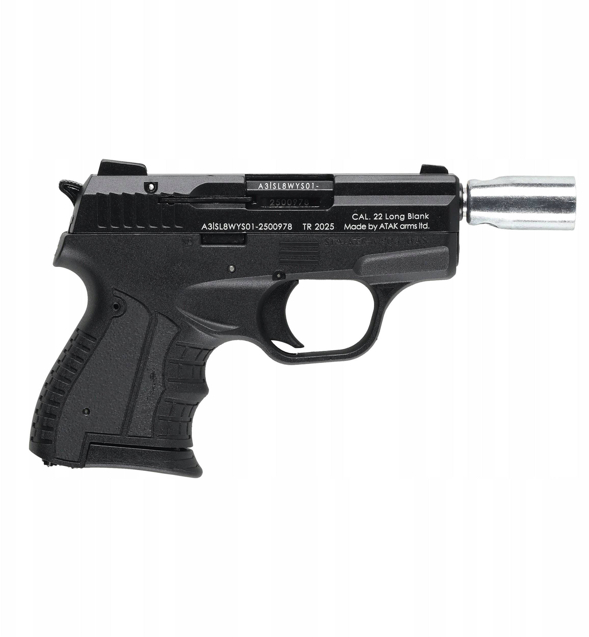 Pistoletë alarmi STALKER M 906 BAS, kalibër deri 6 mm, e zezë