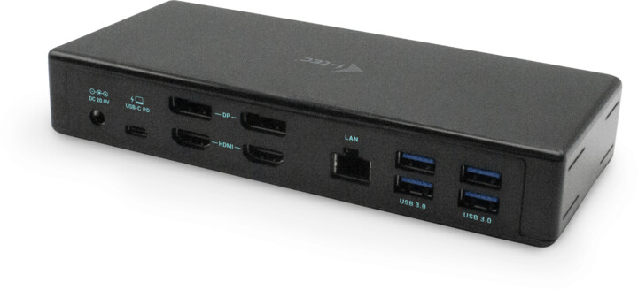 I-tec USB-C Quattro Приклучна станица со дисплеј со моќност 85 W, црн
