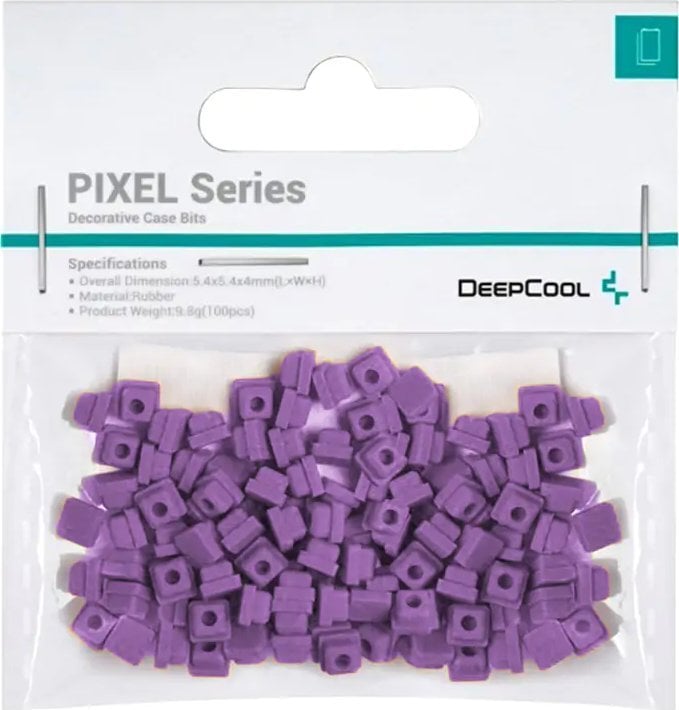 Aksesor për kasë kompjuteri DeepCool Pixel, 100 copë, gome, i zi