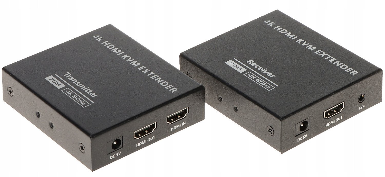 Екстендер HDMI USB EX 70 4KV2, 4K, 70m, црн