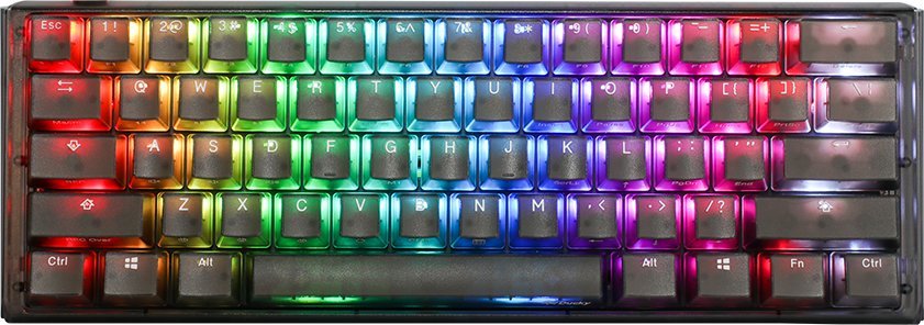 Tastierë mekanike Ducky One 3 Aura, 60%, RGB, Silent Red, e zezë