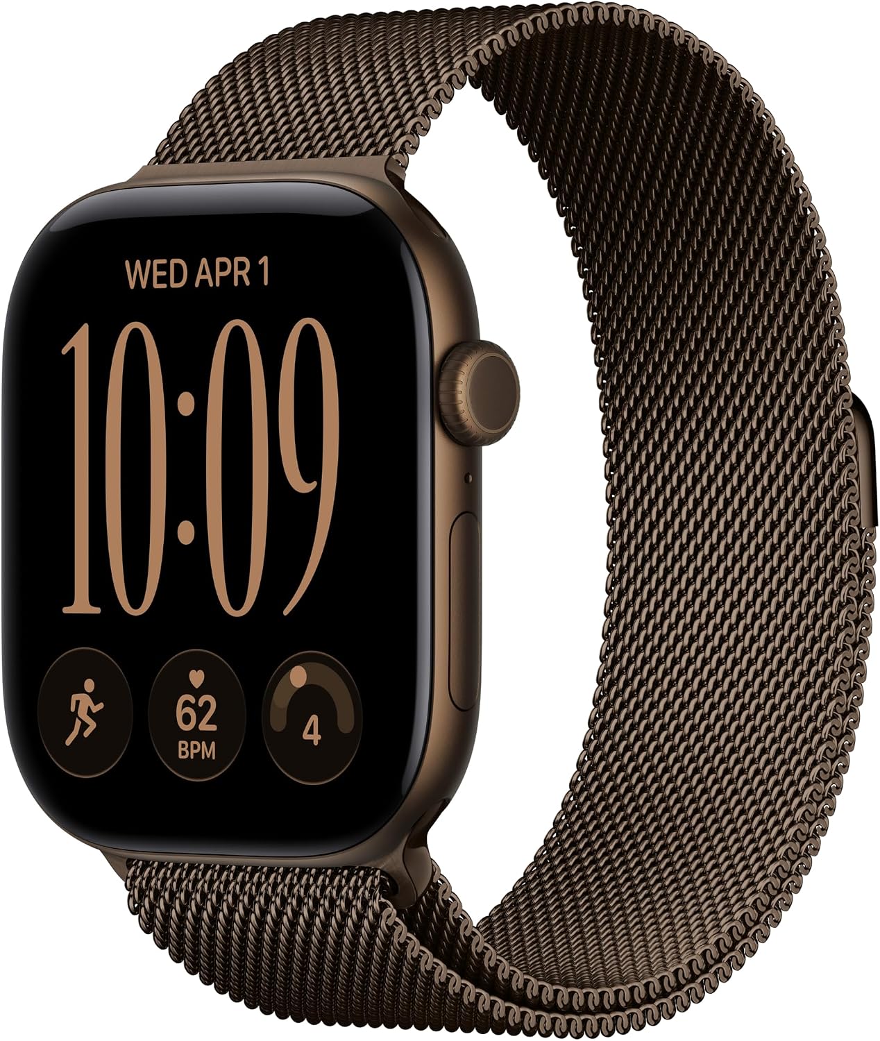 Apple Watch S12 GPS 46mm Dark Bronze Aluminium Case with Dark Bronze Milanese Loop, M/L
