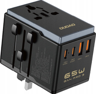 Adapter udhëtimi Dudao A65Pro, 65W, 2x USB C 2x USB A, i zi