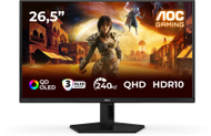 Monitor gaming AOC G4 Q27G41ZDF, 26.5", QHD QD OLED, 240 Hz, i zi me të kuqe