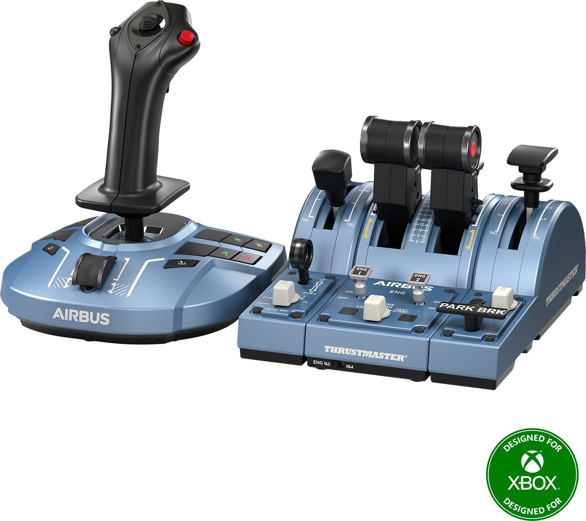 Joystick fluturimi Thrustmaster TCA Captain Pack X Airbus Edition, për Xbox Series X S dhe PC, USB, gri