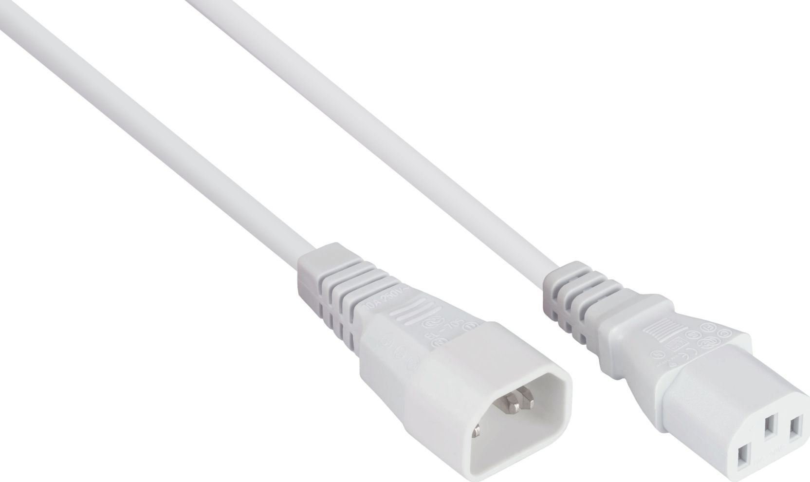 Kabllo rryme Kabelmeister SK1430 W030, 3m, IEC C14 në IEC C13, e bardhë