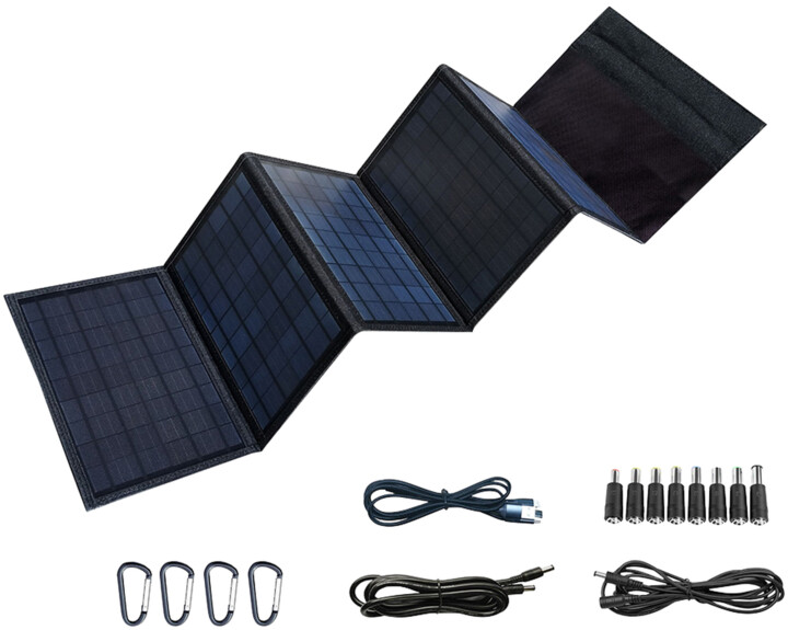 Stacion karikimi Denver PPS-42000, 42000mAh (155Wh), i zi + panel solar 40W