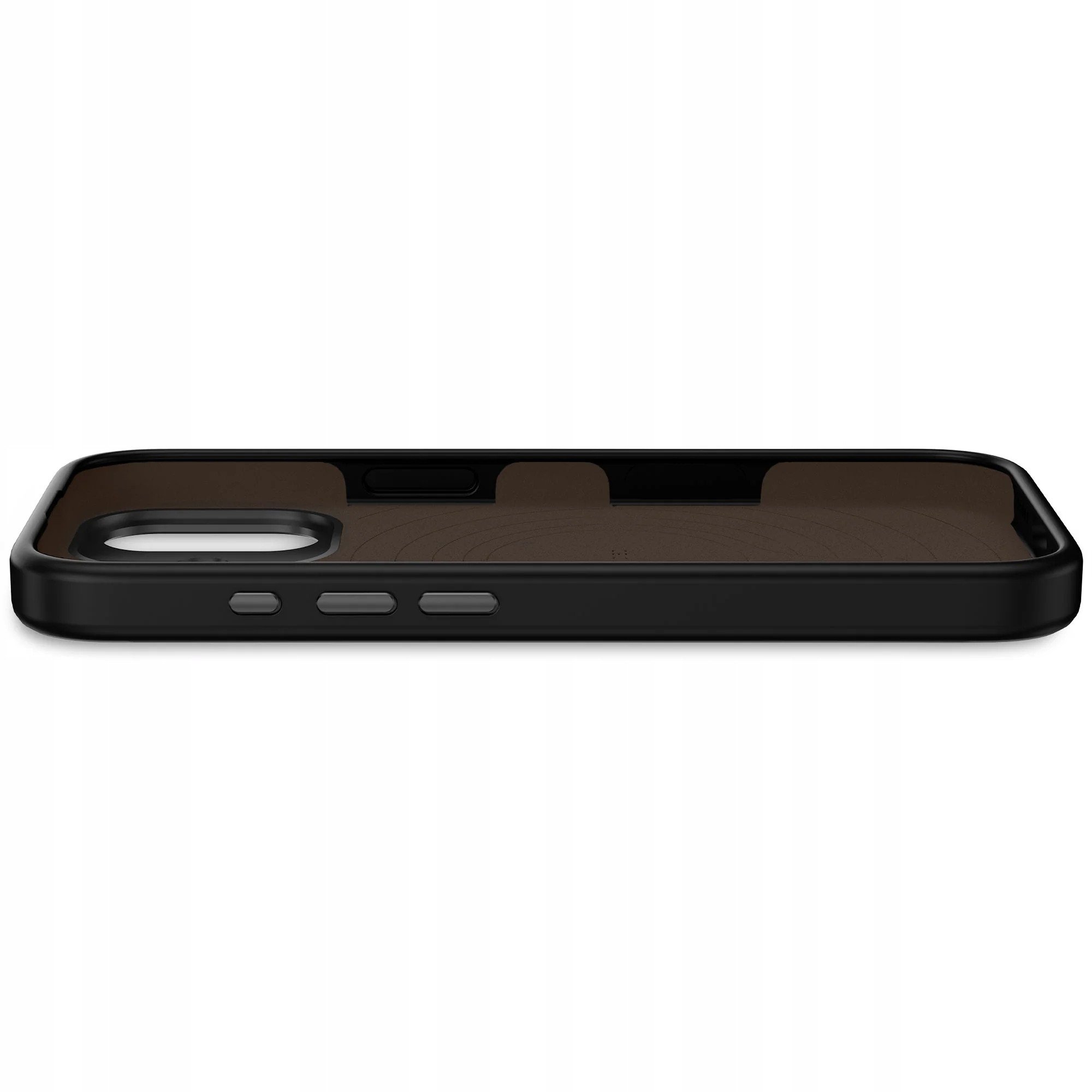 Mbulesë silikoni Decoded për iPhone 17, anti mikrobiale, MagSafe, e zezë Phantom
