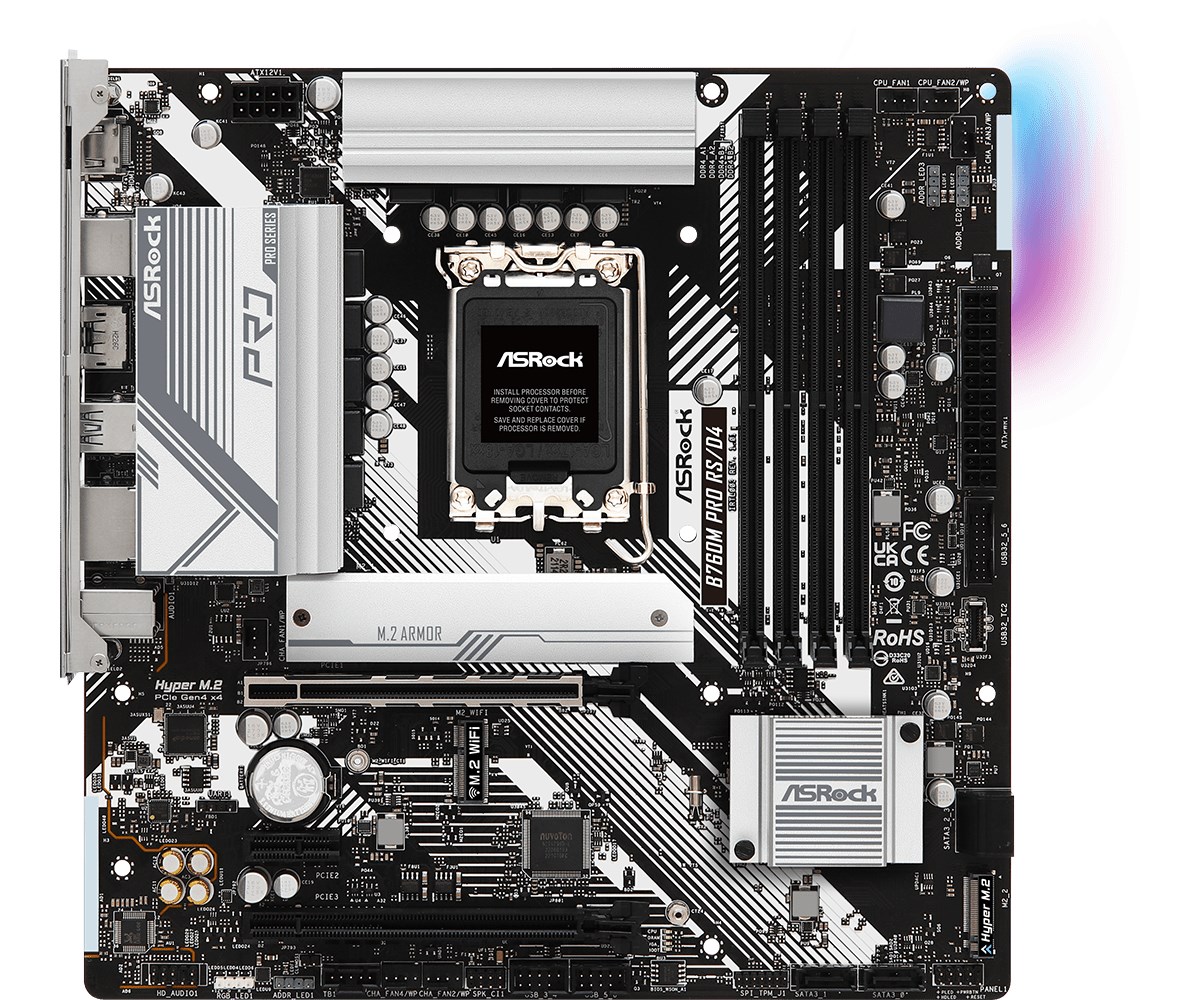Pllakë amë Asrock B760M PRO RS/D4 Intel B760 LGA 1700 micro ATX