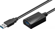 Кабел USB MicroConnect USB-A во USB-A, 15 m, USB 3.2 Gen 1, црн