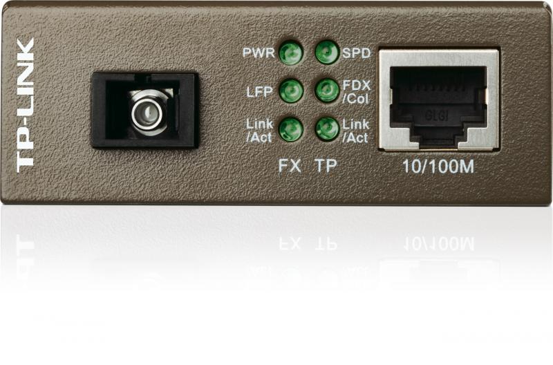 Media konvertues fibër TP-Link MC112CS, single mode SC, 100B-FX në 100B-TX, deri 20 km