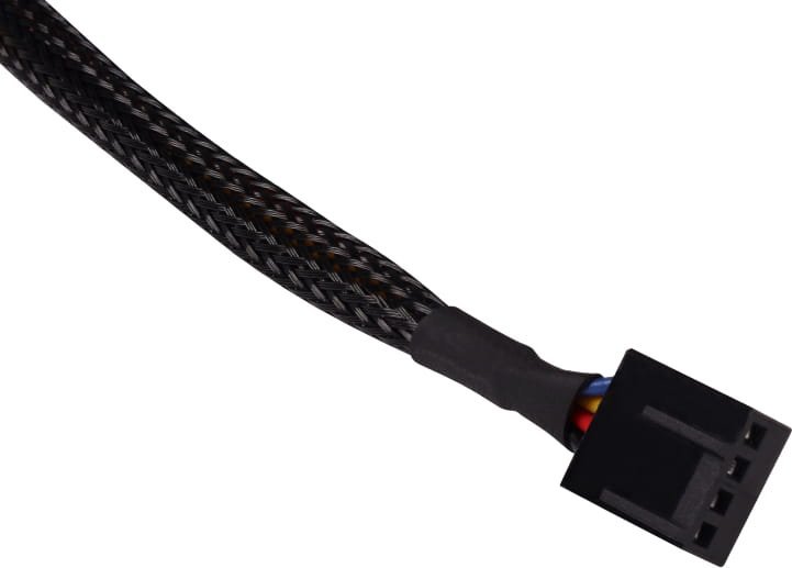 Kabllo splitter Alphacool 4 Pin në 4x 4 Pin PWM, 60 cm, i zi
