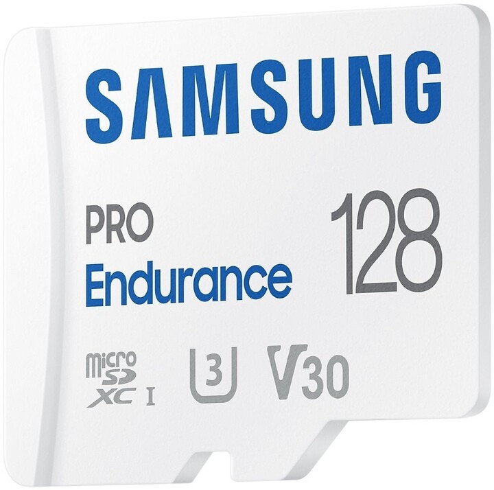 Kartë memorie Samsung Micro SDXC 128GB PRO Endurance UHS-I U3 (Class 10) + pështatës SD