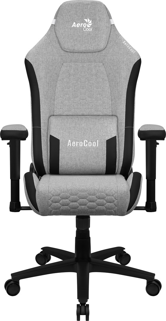 Karrige për lojëra Aerocool CROWN AeroWeave, 150kg, e hirtë